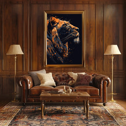 Majestic Lion In Vibrant Colors Poster