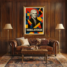 Thomas Jefferson 3rd President of the United States Abstract Pop Poster