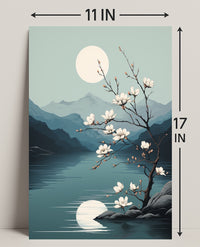 Tranquil Moonlit Blossoms Poster