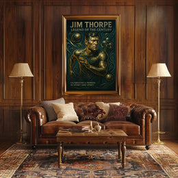 Jim Thorpe Iconic Sports Legend Poster