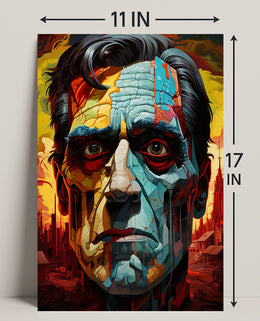 Abstract Portrait Of A Leader Abstract Poster PosterGoat