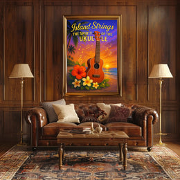 Island Strings - The Spirit of the Ukulele Poster PosterGoat