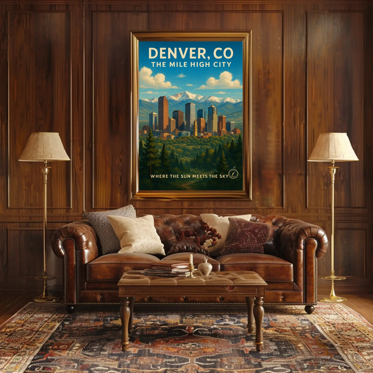 Denver, Co The Mile High City Poster