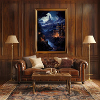 Enchanted Moonlit Castle Poster