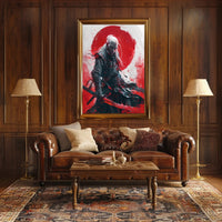 Warrior Fantasy Poster: Samurai with Glowing Katana PosterGoat