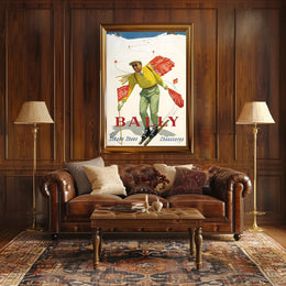 Bally Ski Shoes Advertisement Poster PosterGoat