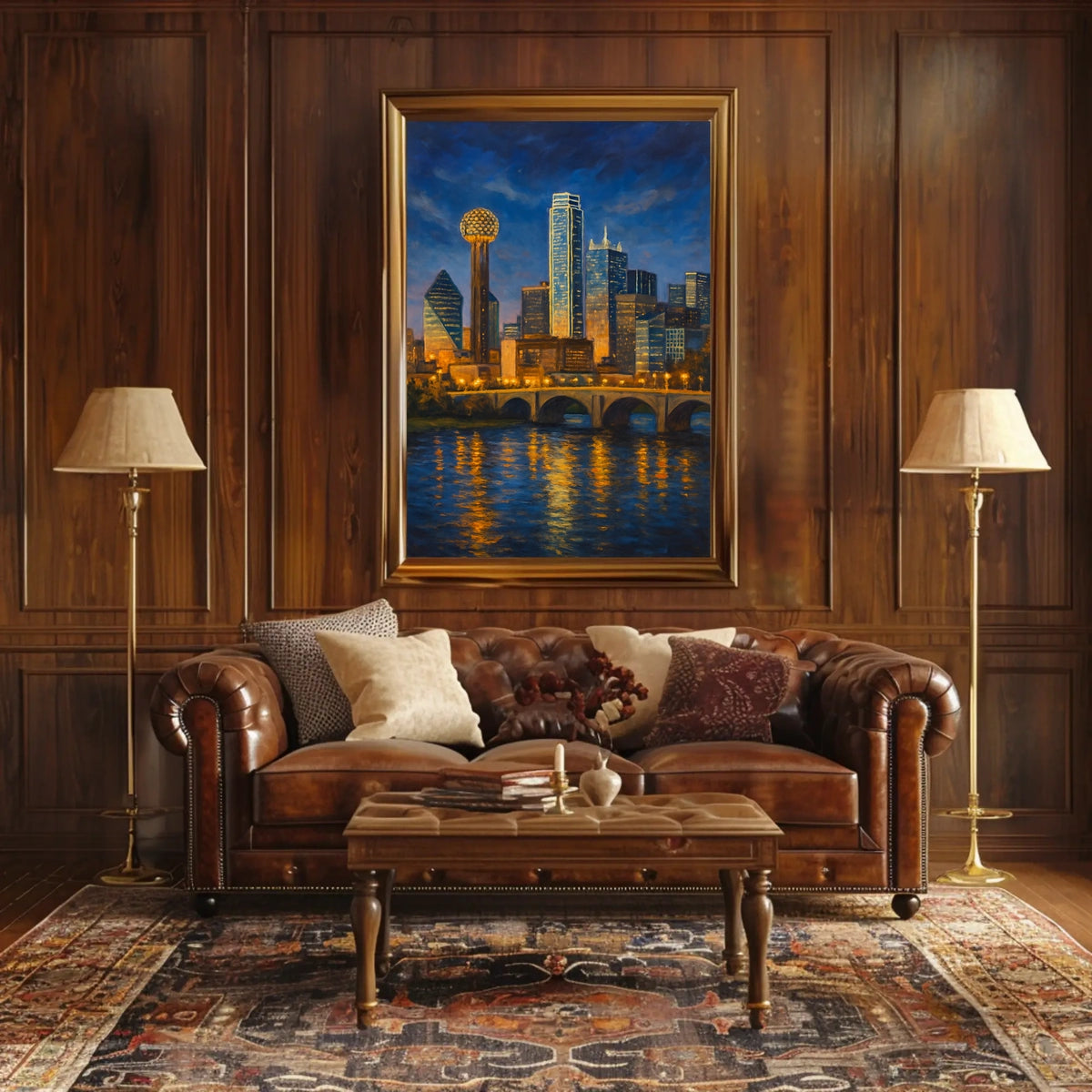 Dallas Skyline at Dusk Poster