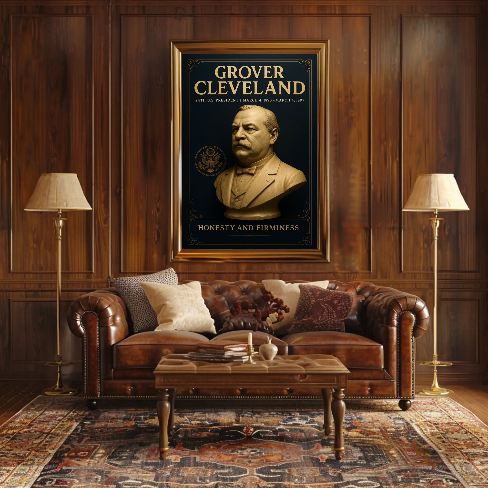 Grover Cleveland Vintage Presidential Historical or Presidential Poster PosterGoat