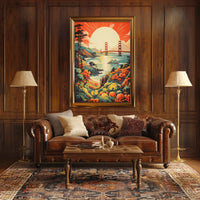 Golden Gate Bridge Vintage Travel Art Travel Poster