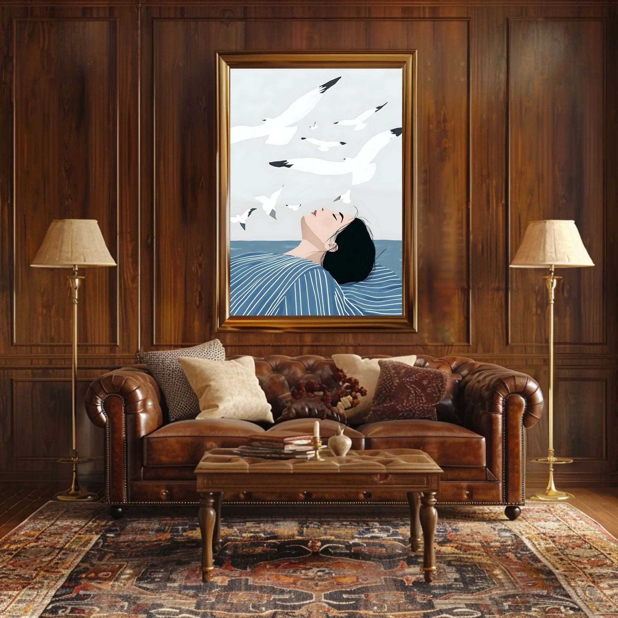 Serenity By The Sea Poster Coastal Wall Art Print