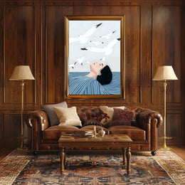 Serenity By The Sea Poster Coastal Wall Art Print