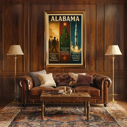 Alabama A State Of Historical Poster