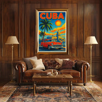 Vibrant Cuba Travel Poster