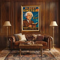 Albert Einstein Relativity Theory Vintage Scientific Educational Wall Art Decor Gallery Poster