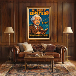 Albert Einstein Relativity Theory Vintage Scientific Educational Wall Art Decor Gallery Poster