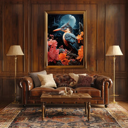 Enchanted Night Bird Poster