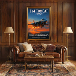 F-14 Tomcat Wings Out, Claws Ready Poster PosterGoat