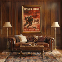 Frozen Glory Vintage Hockey Nostalgia Poster