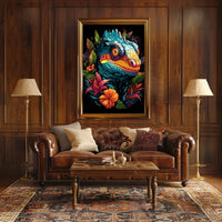 Vibrant Reptile Art Poster