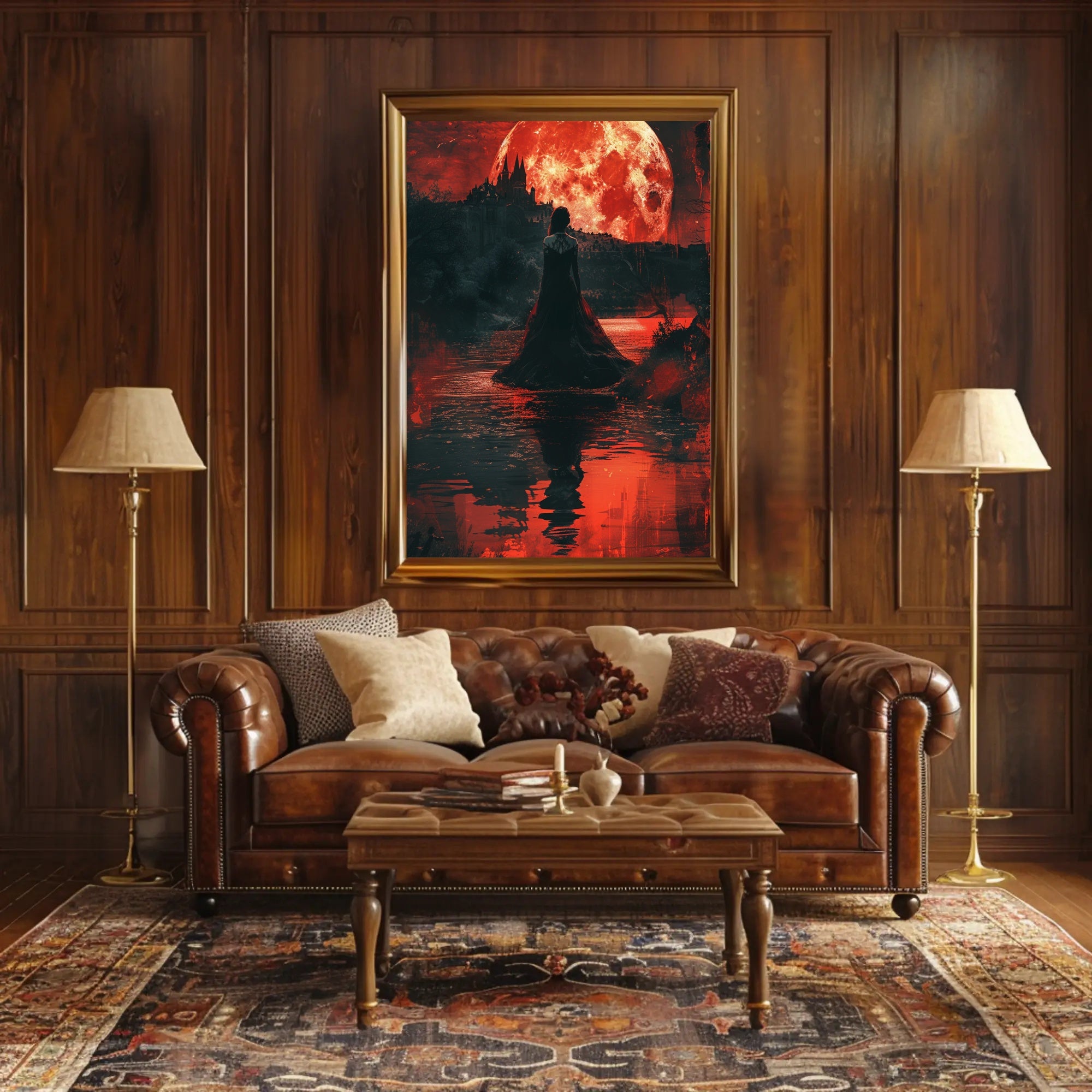Gothic Moonlit Fantasy Art Print - Fantasy or Mythology Poster PosterGoat