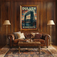 Duluth, Minnesota Iconic Bridge Poster