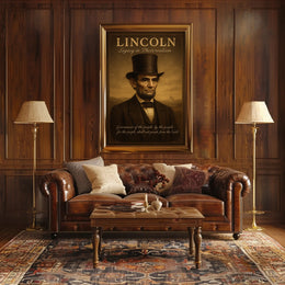Abraham Lincoln Legacy in Photorealism Poster PosterGoat