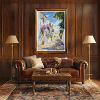Serene Mediterranean Alley Poster PosterGoat