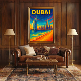 Dubai Skyline Poster