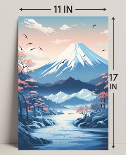 Tranquil Mountain Landscape Poster