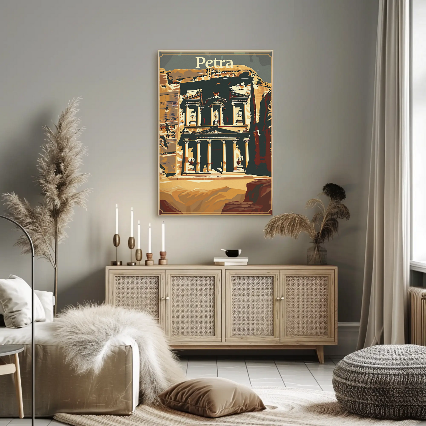 Petra Jordan Ancient Architecture Desert Poster