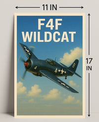 F4F Wildcat Poster PosterGoat
