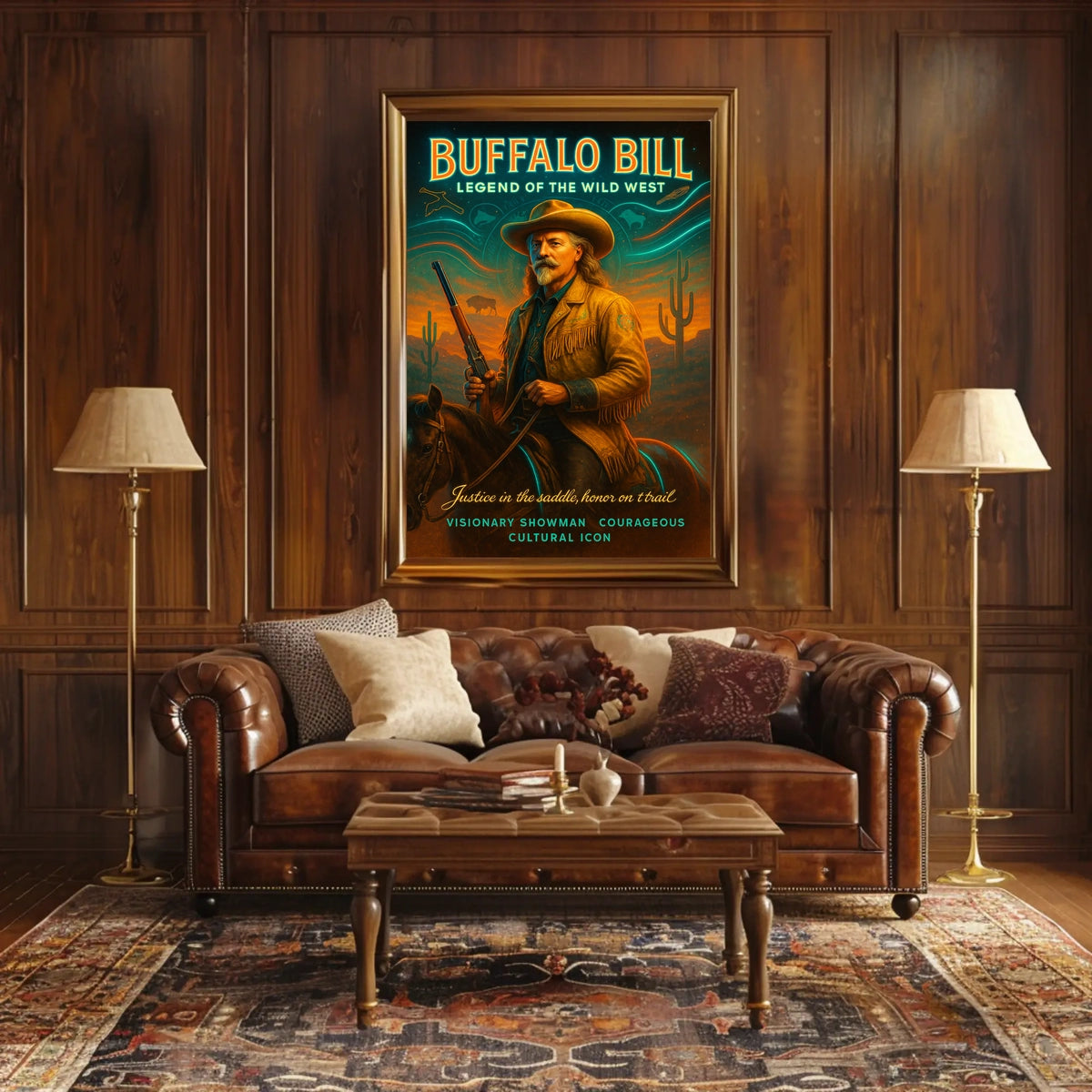 Buffalo Bill Vintage Western Cultural or Heritage Poster