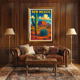 New Mexico Desert Landscape Poster