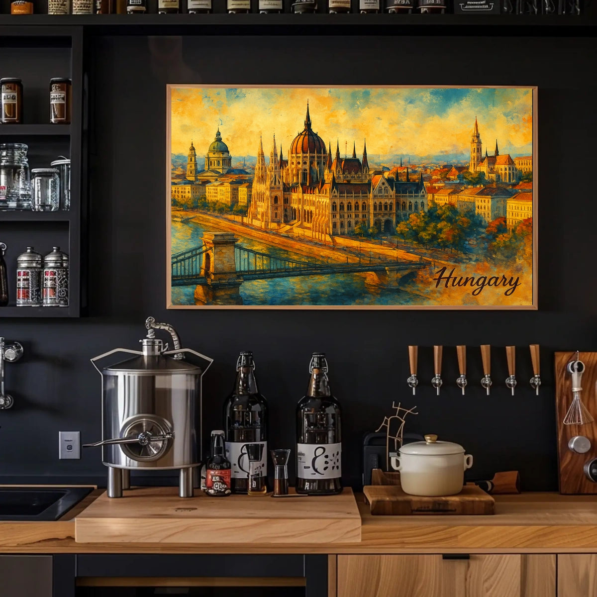 Budapests Architectural Splendor Poster