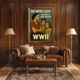 Do With Less WWII Homefront Poster Poster