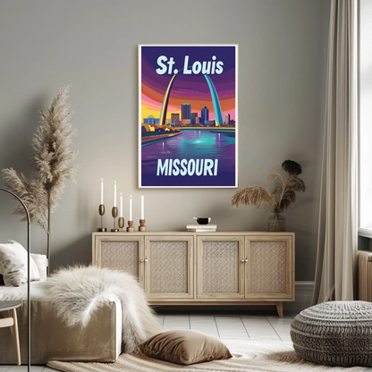 St. Louis, Missouri Vintage Travel Poster