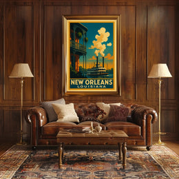New Orleans Louisiana Charm Poster