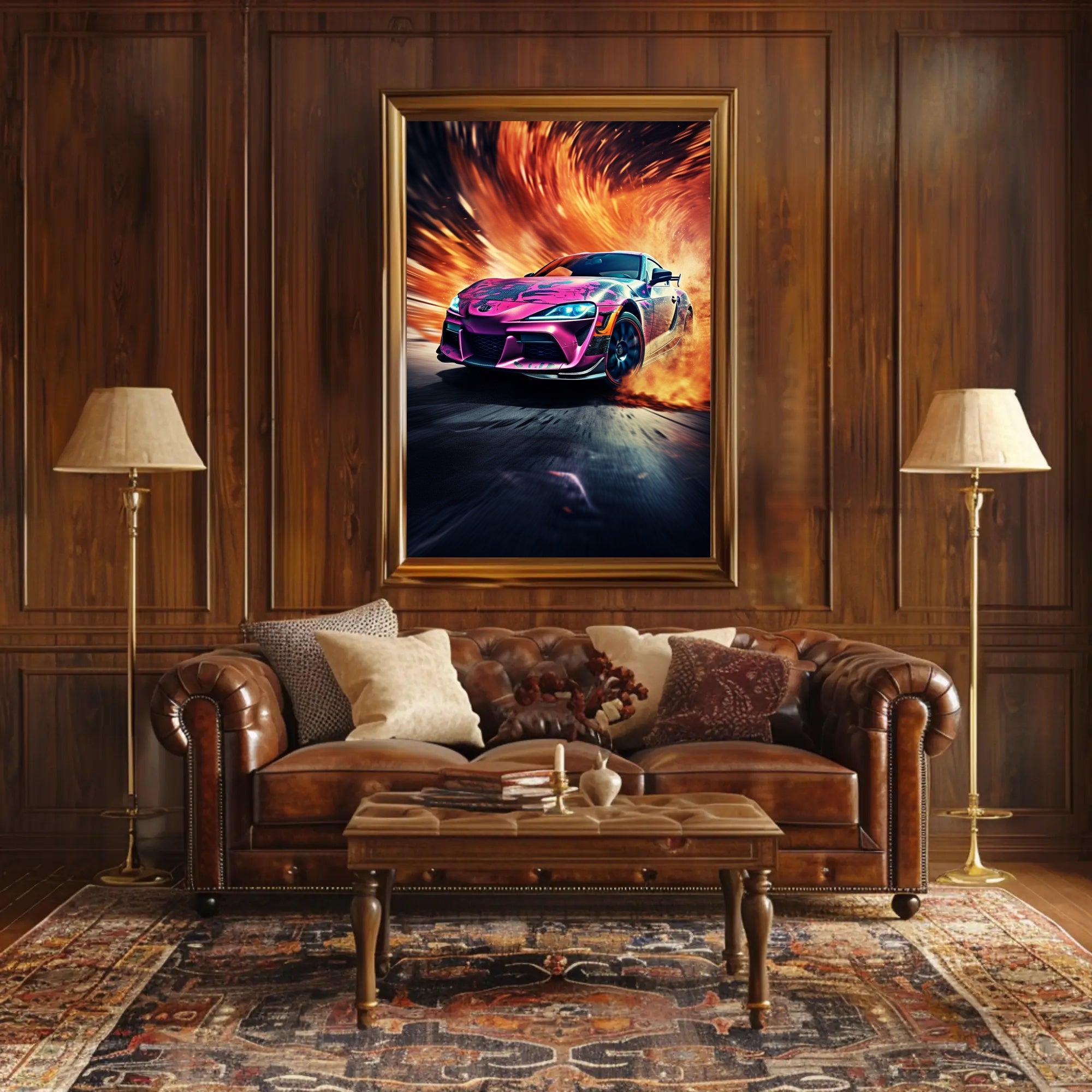 Speed and Flames Poster PosterGoat