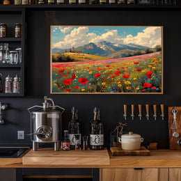 Serene Mountain Meadow Poster