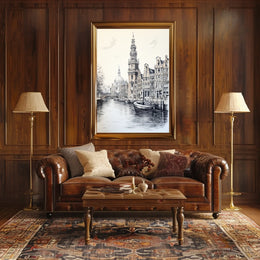 Amsterdam Canal Art Print European Travel Poster