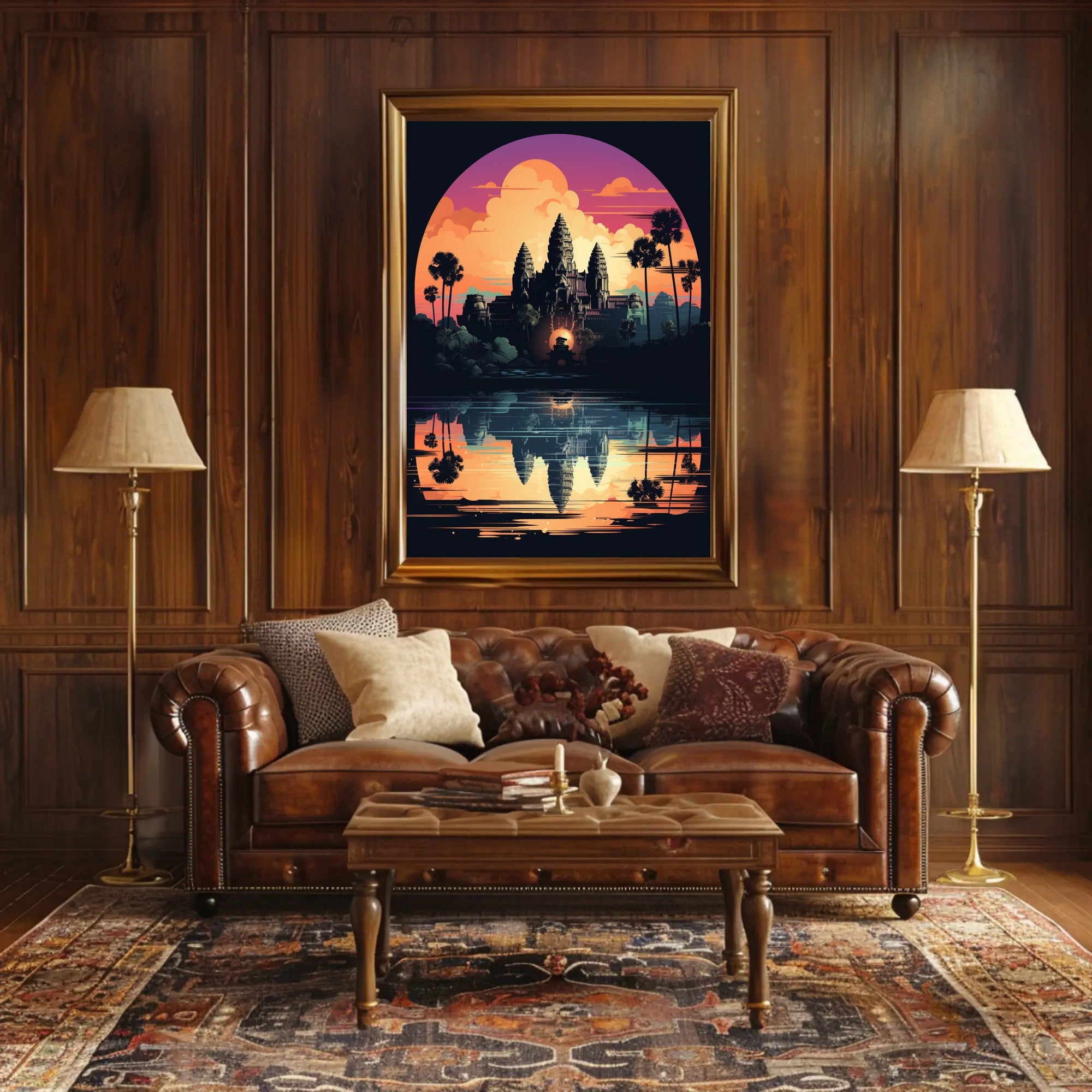Sunset Over Angkor Wat Poster