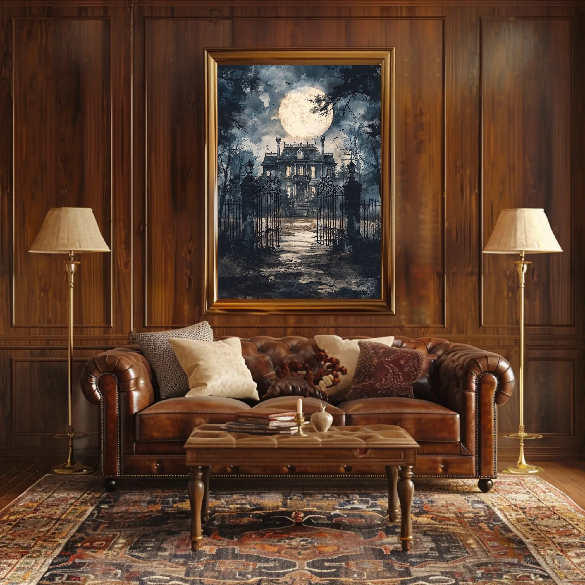 Haunted Mansion Under The Moon Poster