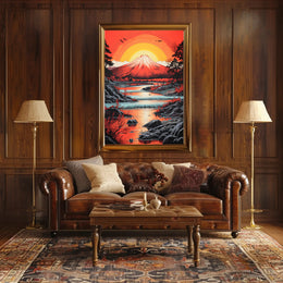 Mount Fuji Serenity Japanese Travel Poster