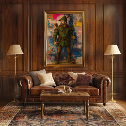 Robin Hood Meets Abstract Urban Pop Culture Poster