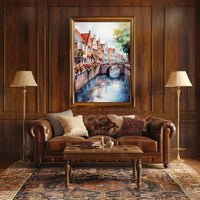 Belgium Bruges Canal and Old Town Poster