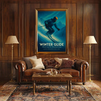 Winter Glide Mastering the Mountainscape Poster
