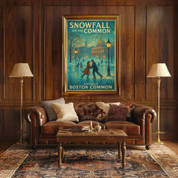 Snowfall on the Common Poster