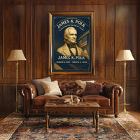 James K. Polk Patriotic Historical or Presidential Poster PosterGoat