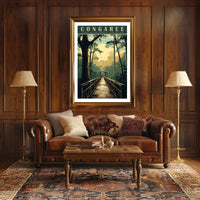 Congaree Travel Poster Vintage Scenic Wall Art