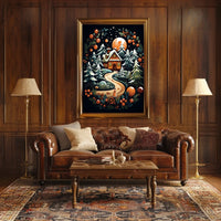 Winter Wonderland Cottage Poster